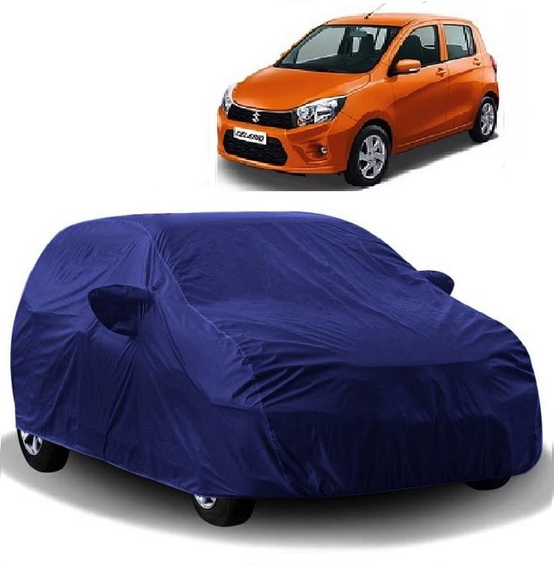 Carigiri Blue Car Body Cover for Maruti Suzuki Celerio(Triple Stitched,Mirror Pocket)(Models-2014, 2015, 2016, 2017, 2018, 2019, 2020, 2021) - Image 1
