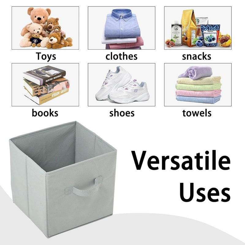 Kuber Industries Pack of 3 Square Foldable Multipurpose Wardrobe Storage Organizer for Home Portable CupboardCloset Organiser Storage Box for Clothes Toys Pink Red Grey - Image 5