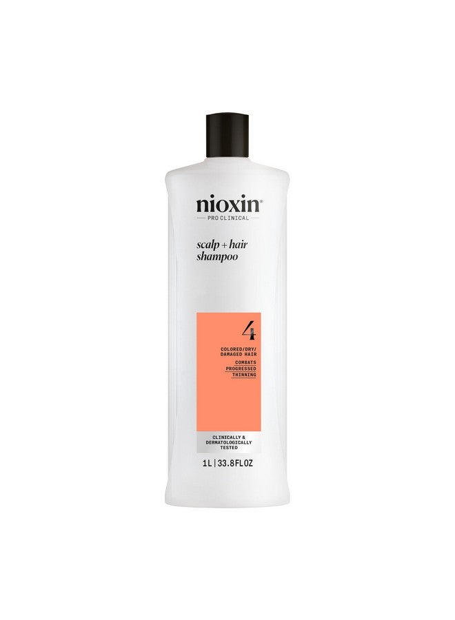 Nioxin System 4 Scalp + Hair Shampoo - Hair Thickening Shampoo For Damaged Hair with Progressed Thinning, 33.8 fl oz (Packaging May Vary) - Image 1