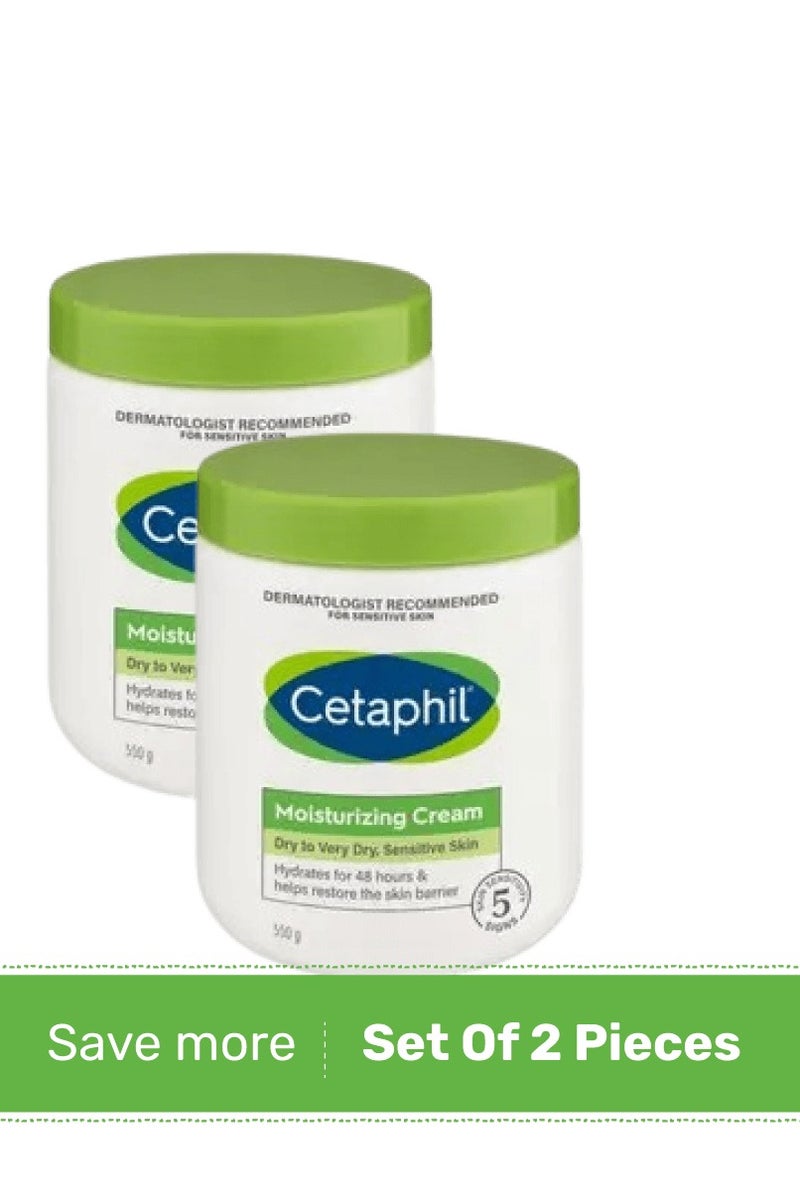 GALDERMA Cetaphil Moisturizing Cream 550 ml 2 Pack - Image 1