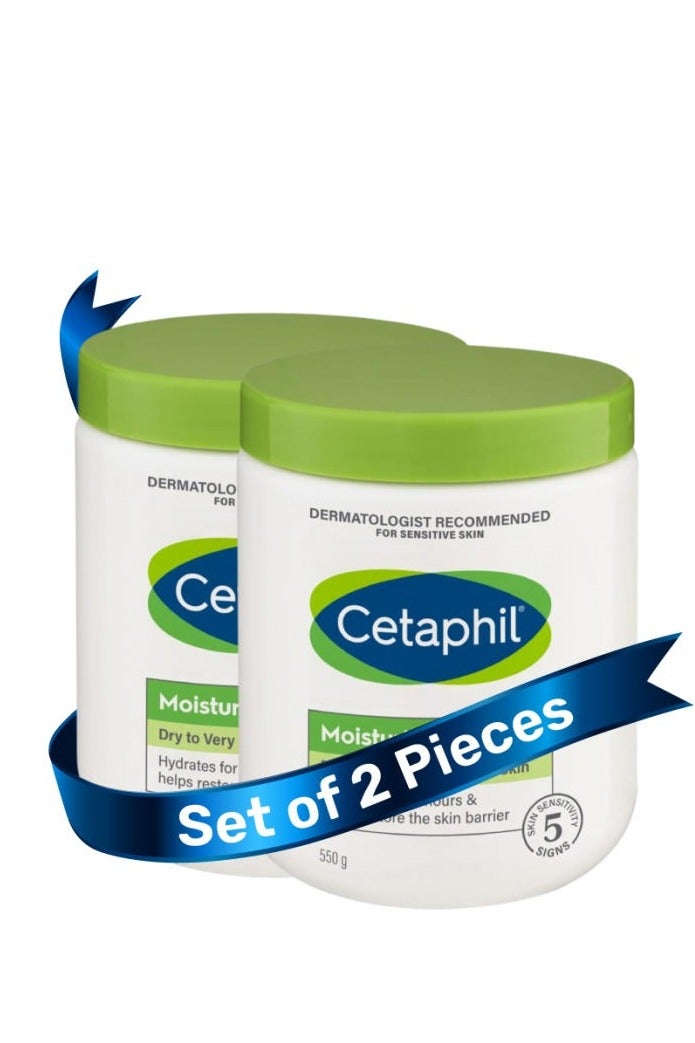 GALDERMA Cetaphil Moisturizing Cream 550 ml 2 Pack - Image 2
