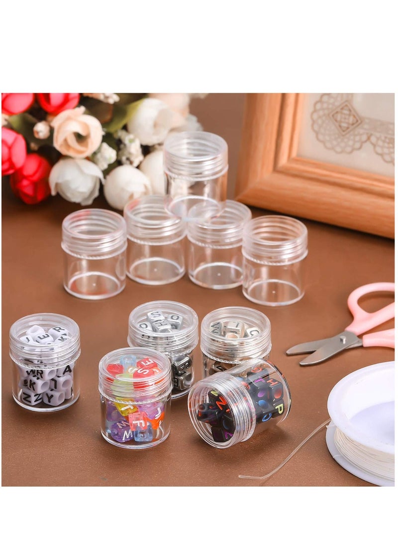 SYOSI - Clear Plastic Bead Storage Containers Set with 30 Pieces Storage Jars Diamond Painting Accessory Box Transparent Bottles with Lid for DIY Diamond, Nail and Other Small Items - Image 1