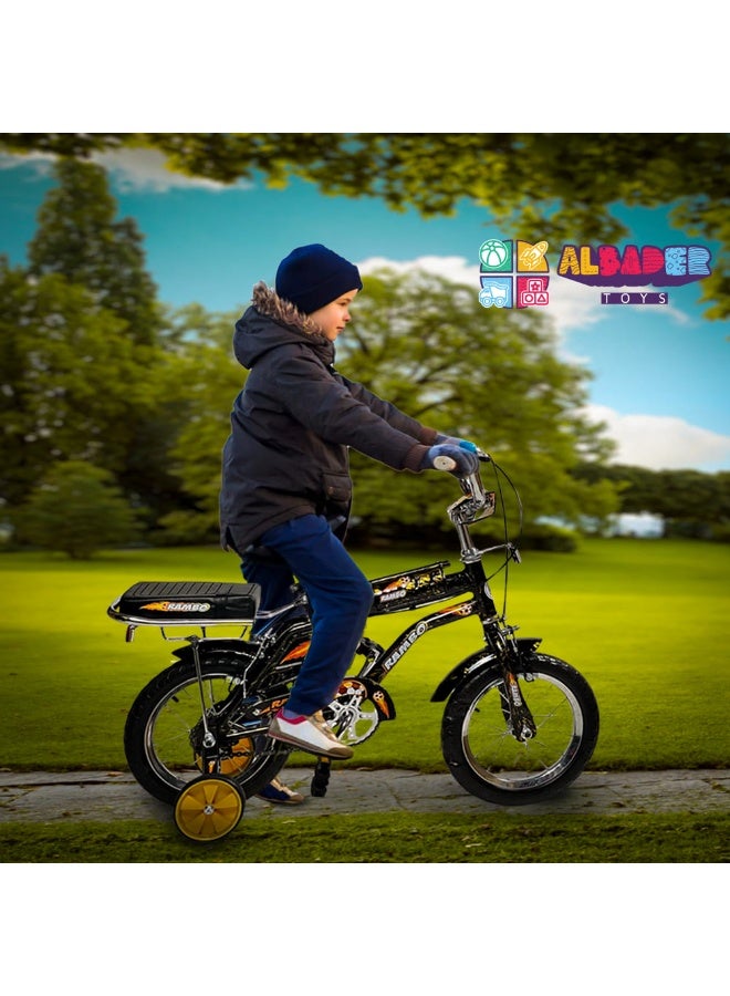 Rambo Freestyle Kids Bike with Adjustable Seat, 12 Inch Rambo Children Bikes for Kids Age 3-6 Years With Passenger Rear Seat, Kids Bike With Hand Brake and Two Flashing Training Wheels - Image 5