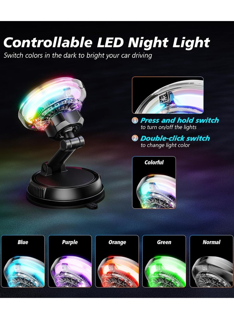 for Qi2 15W MagSafe Car Mount Charger with Cooling Fan, Rapid Charging Cooler with rgb Lights, 78LBS Stronger Suction Wireless Magnetic Mount on Vent,Dash,Windshield, for iPhone 16 15 14 13 12 - Image 5