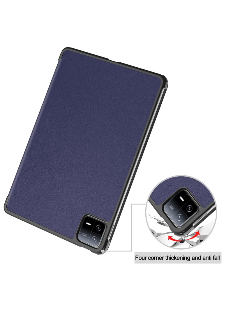 Mmmon Case for XIAOMI Pad 6/Pad 6 Pro,Ratesell Lightweight Trifold Stand Smart Case Cover with Auto Wake Sleep for XIAOMI Pad 6/Pad 6 Pro(Blue) - Image 5