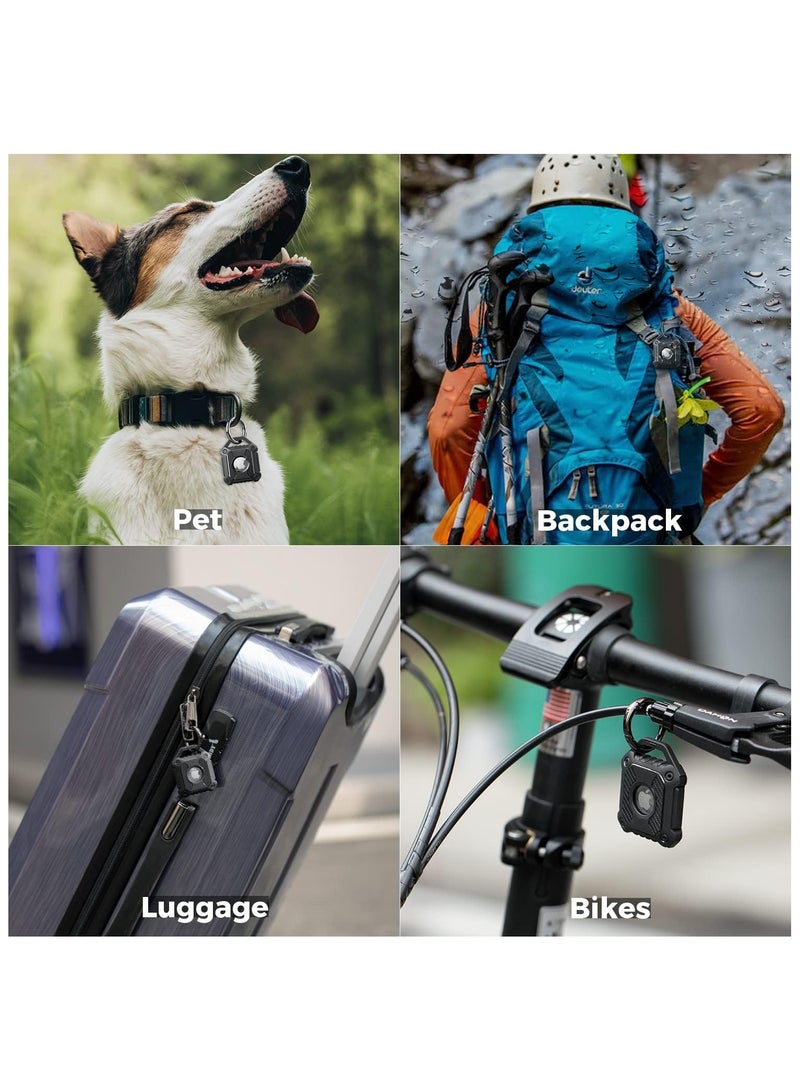 Hihonor 2 Pack Waterproof Airtag Holder, Air Tag Keychain, Anti-Theft Protective Tracker Case with Key Ring for Apple Air Tags, IP68 Airtags Case for Men's Wallet Luggage, Keys, Bags, Dog Pet Collar  - Image 5