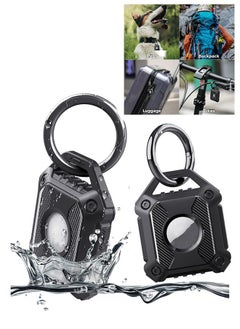 Hihonor 2 Pack Waterproof Airtag Holder, Air Tag Keychain, Anti-Theft Protective Tracker Case with Key Ring for Apple Air Tags, IP68 Airtags Case for Men's Wallet Luggage, Keys, Bags, Dog Pet Collar  - Image 2