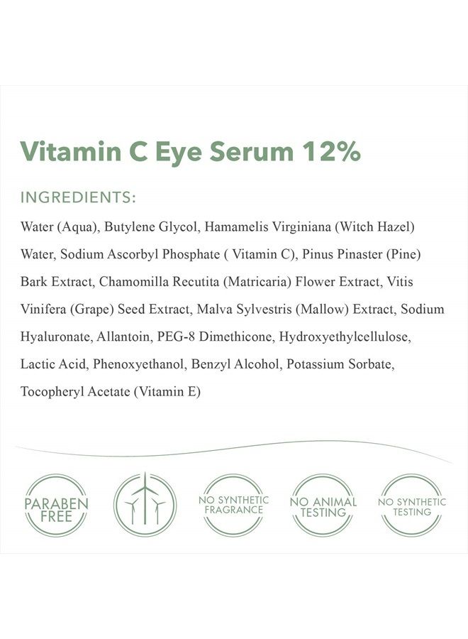 EmerginC emerginC Vitamin C Eye Serum 12% - Gentle Eye Serum with Chamomile + Grape Seed Extract to Target the Appearance of Fine Lines, Puffiness + Pigmentation (0.5 oz, 15 ml)  - Image 5