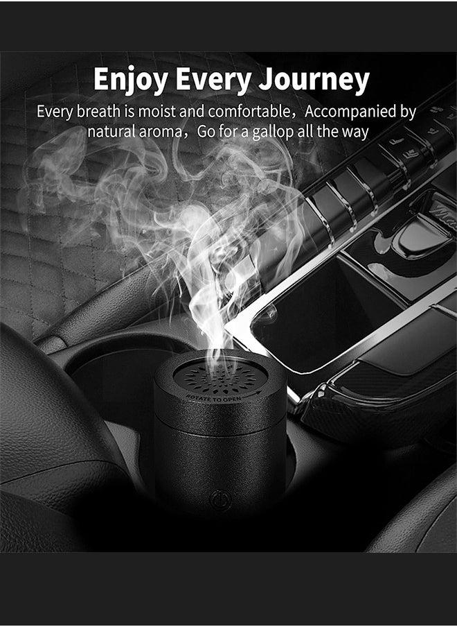 Telawah - Telawah Electric Aroma Diffuser Incense Burner Bukhoor For Home Hotel Freshening Portable Aroma Diffuser Decoration Safe Convenient and Easy to Use 9 x 9 x 11 cm(Black Pattern Top Cover) - Image 1