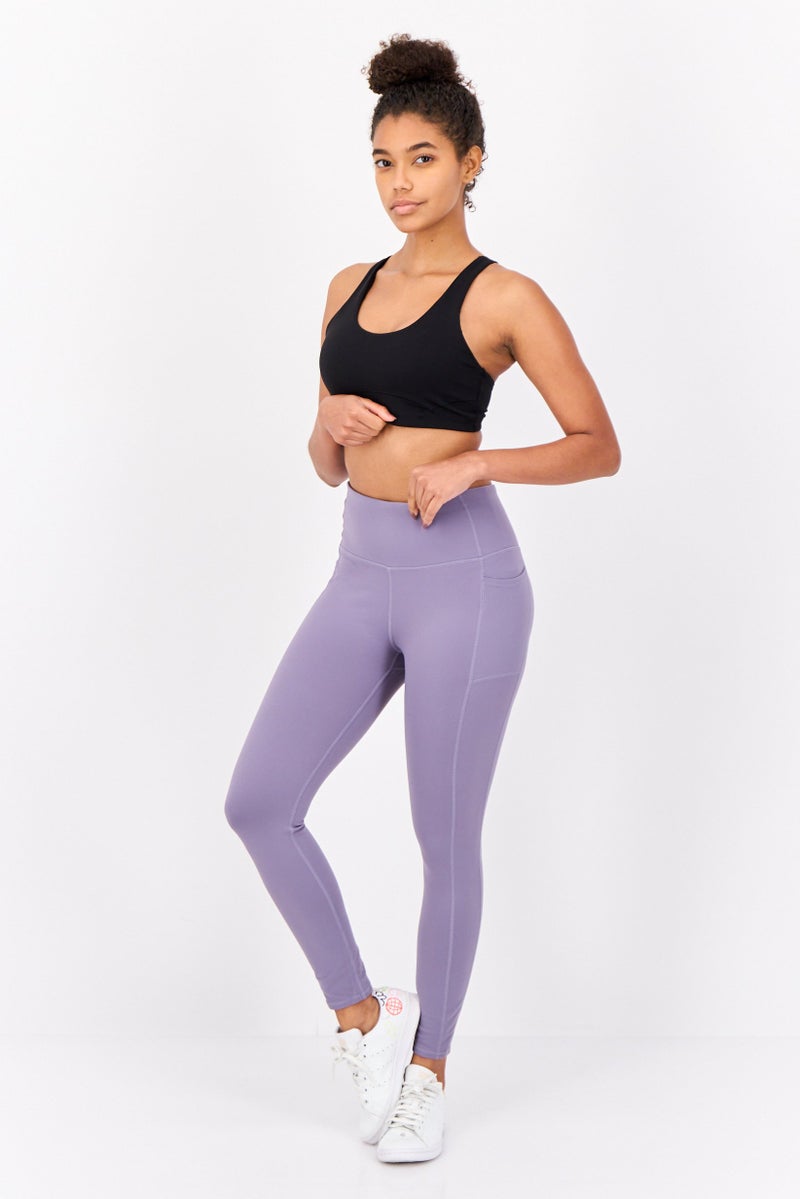SKECHERS Women Sportswear Fit Training Leggings, Purple - Image 4