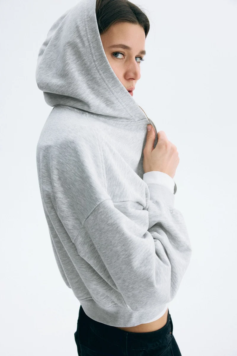 H&M  Short zip-through hoodie for Women | Best Price UAE
