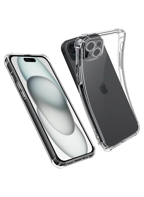 Shockproof Transparent Case Compatible with iPhone 15 Plus