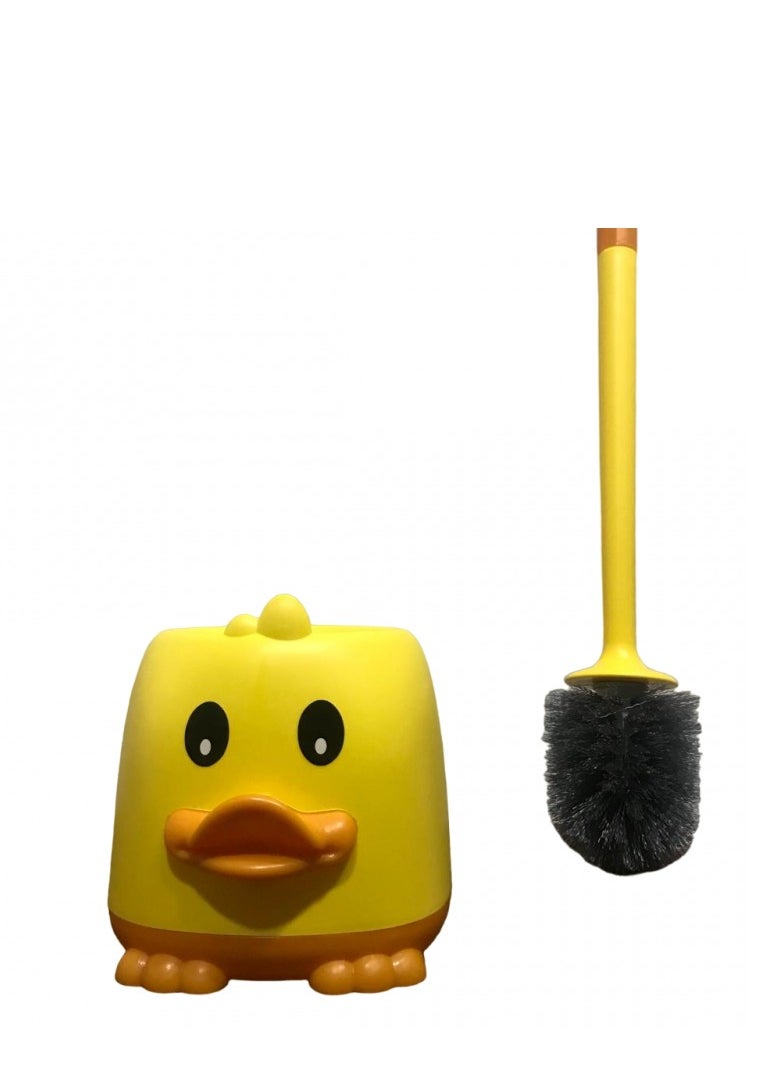 Generic - Duck Toilet Cleaning Brush Holder Long Handle Toilet Brush - Yellow - Image 1