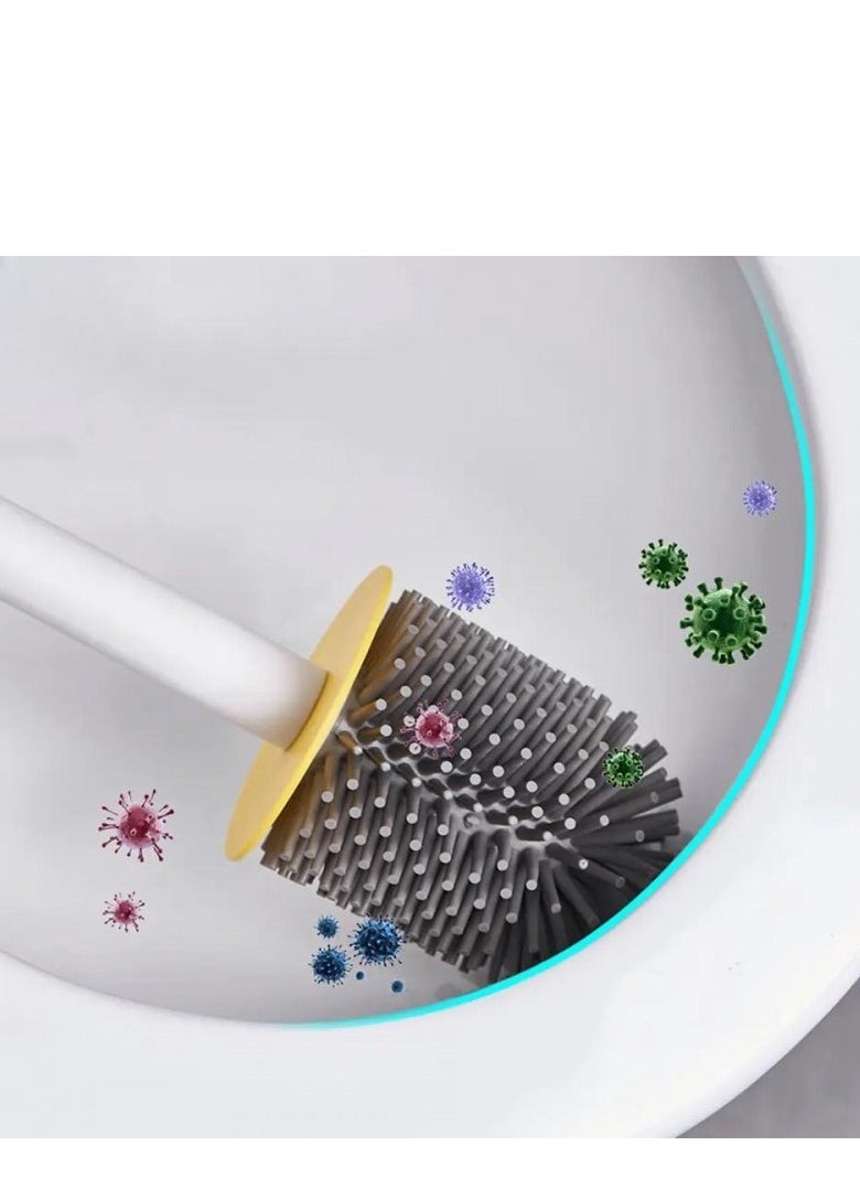 Generic - Duck Toilet Cleaning Brush Holder Long Handle Toilet Brush - Yellow - Image 1