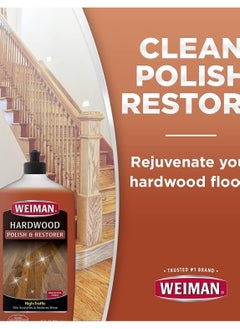 Weiman Weiman Hardwood Floor Polish and Restore 32oz High Traffic Hardwood Floor Natural Shine Removes Scratches Leaves Protective Layer  - Image 3