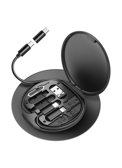 HESIMING Multi Charging Cable Adapter Set,USB C to Micro USB/Lightning/USB A Cable Convertor Adapter Kit Can Use as Phone Holder