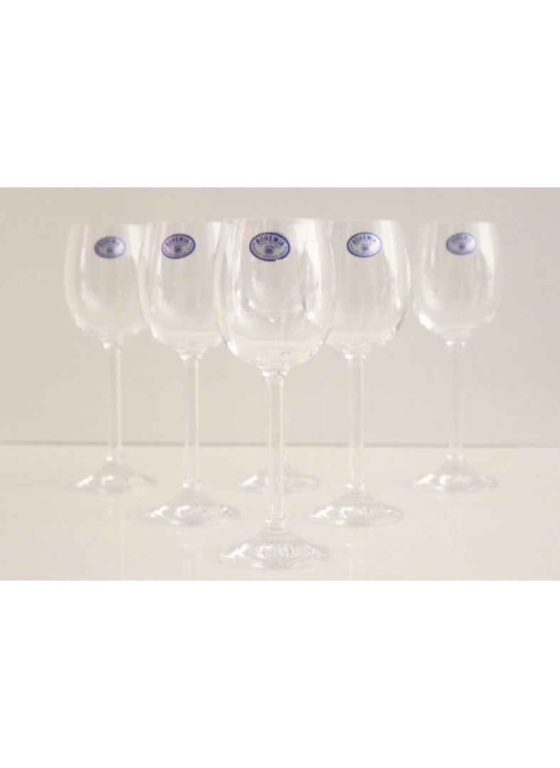 BOHEMIA - Bohemia Crystal Clear Drinking Glasses Forum Set Of 6 135 Ml - Image 1