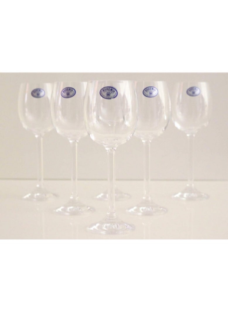 BOHEMIA - Bohemia Crystal Clear Drinking Glasses Forum Set Of 6 135 Ml - Image 1