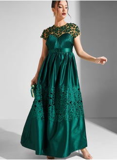 Threadz by Ajooni Lace Detail Belted Dress  - Image 1
