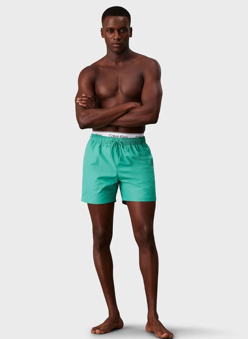 CALVIN KLEIN Medium Double Waist Band Swim Shorts