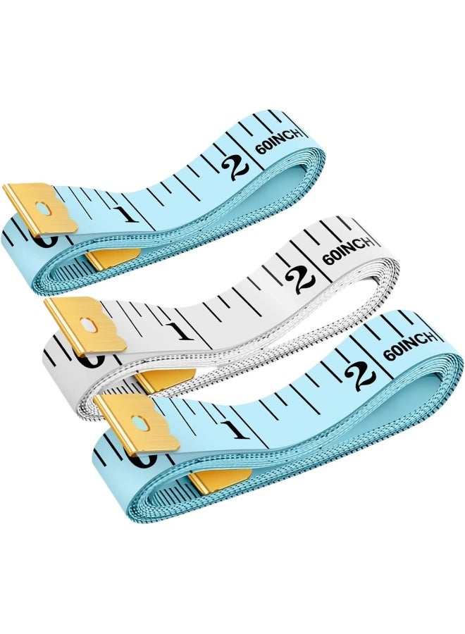 MOMENT 3 Pack Soft Measuring Tape For Body, Double Scale Fabric Craft Tape Measure Sewing Tailor Cloth Flexible Ruler For Weight Loss 60 Inch/150Cm - Image 1