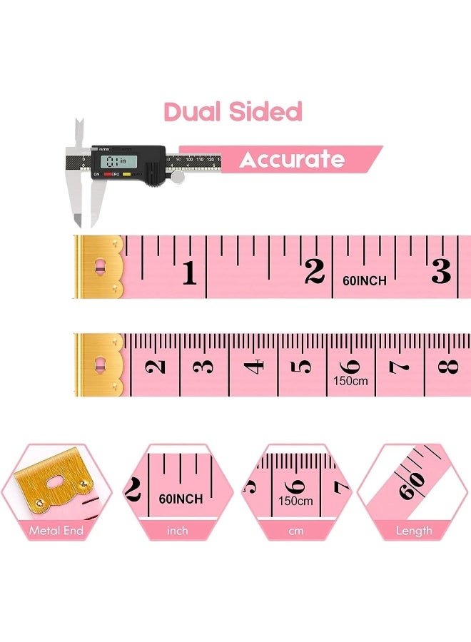 MOMENT 3 Pack Soft Measuring Tape For Body, Double Scale Fabric Craft Tape Measure Sewing Tailor Cloth Flexible Ruler For Weight Loss 60 Inch/150Cm - Image 2