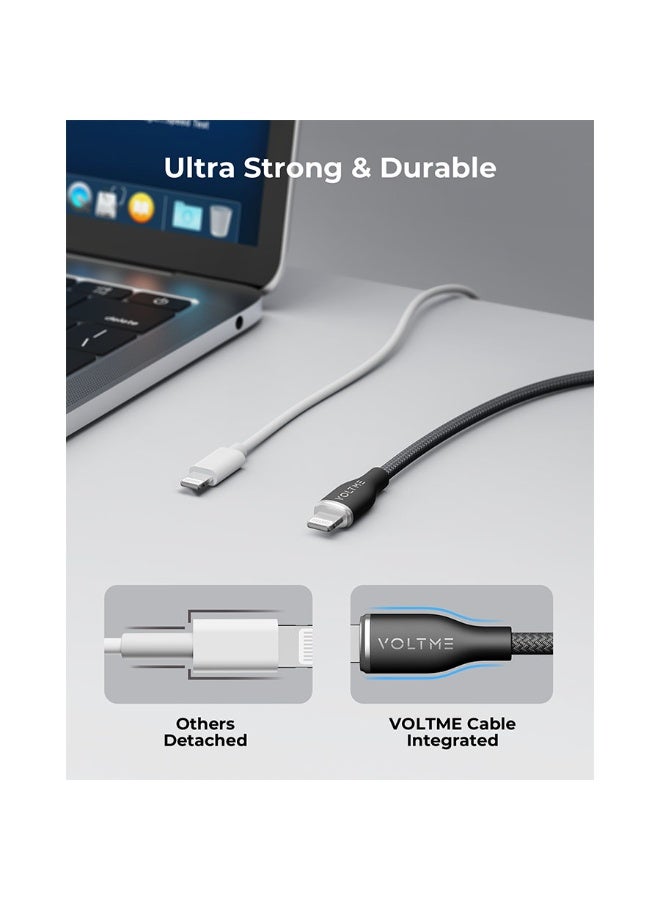 فولتمي سلك شاحن فولتمي سلسلة روج مظفر من USB-C إلى آيفون بطول 2 م وبقوة 30 واط - أسود - Image 5