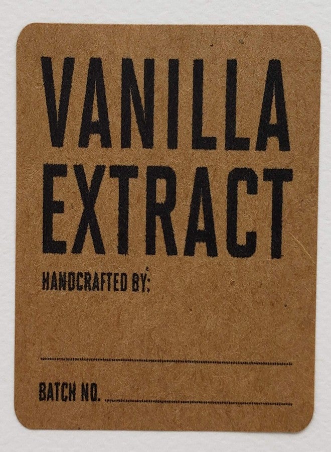 Nancy Nikko Vanilla Extract Labels on Kraft Paper (Handcrafted) - Package of 12. - Image 1