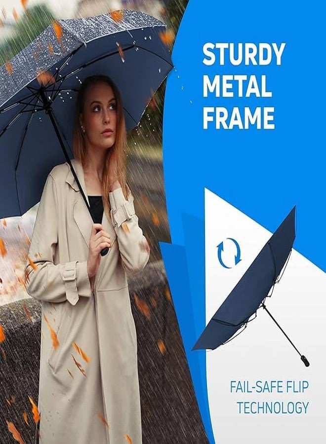Zephorus Umbrella, Umbrella for Men, Umberallas for Rain Big Size Men, Auto Open/Close Button and Perfect Car, Windproof (Auto Open-Close - Blue) - Image 5