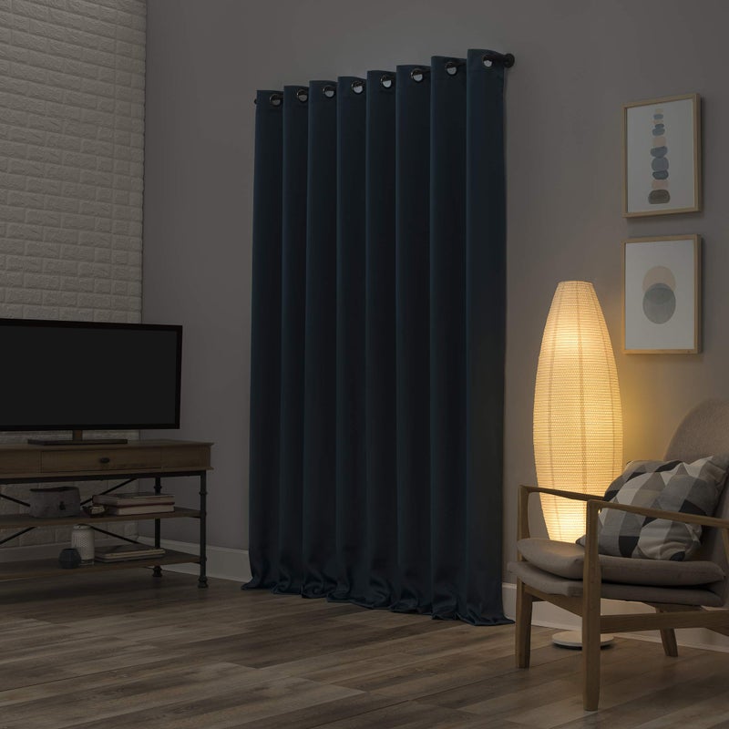 Sun Zero ستارة صن زيرو نوردك 2-pack بمستوى مسرحي 100% حجب كامل للضوء مع حلقات، 52" × 96"، أزرق مائل إلى الأخضر - Image 2