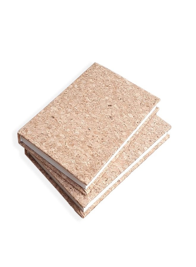 INNAXA A5 Kraft Book Pack of 2 Hardbound, Paper | 120 GSM- Cork Fabric - Image 1
