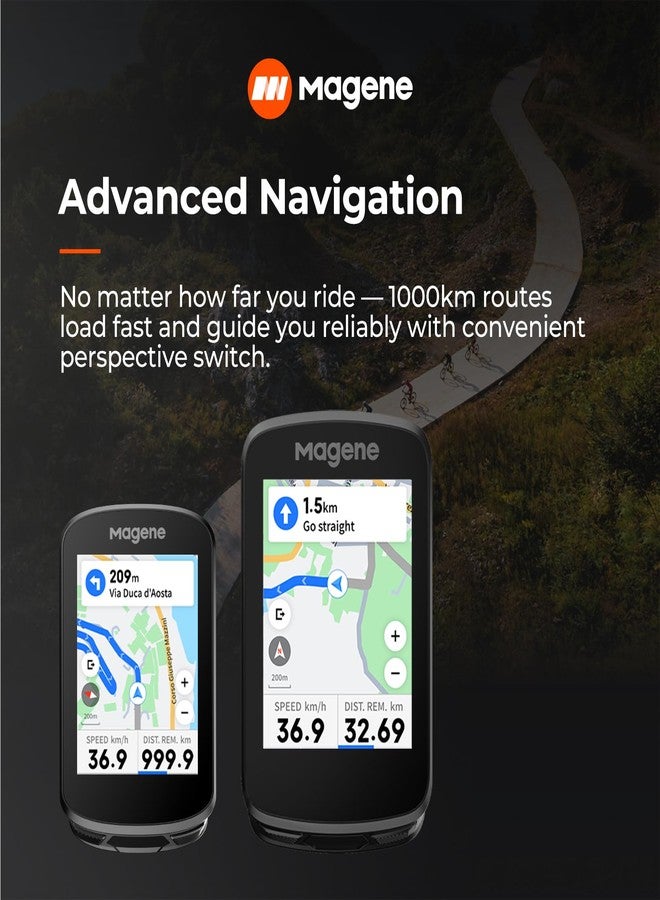 Magene C506 GPS Bike Computer - 2.4" Color Touchscreen, Smart Navigation, Fast WiFi & Bluetooth, Riding Assistant Wireless, Indoor Cycling & Training - Image 3