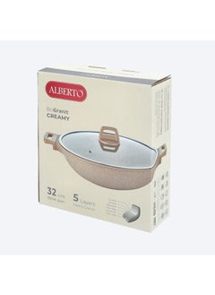 ALBERTO Deep Fry Pan Granite 33 Cm With Cover  - Image 4