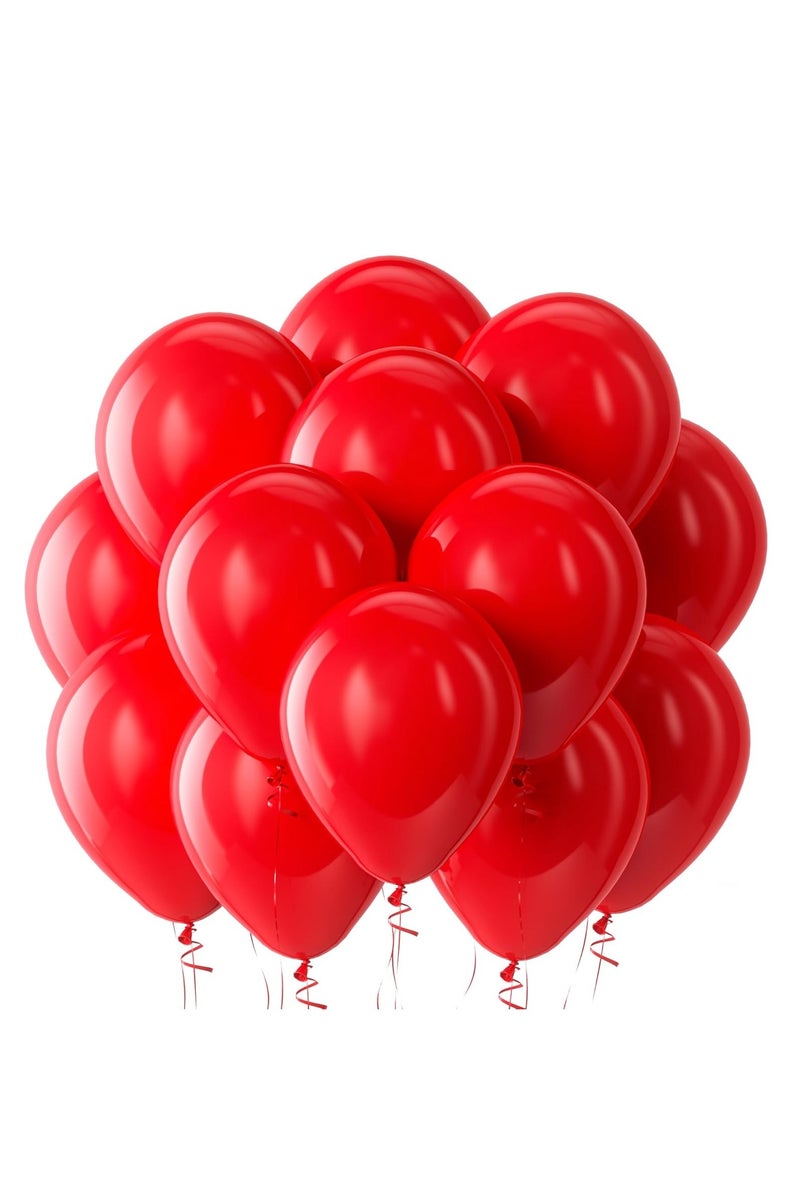 100 Pack 12 inch Round Helium Red Balloons for Wedding Anniversary Birthday Party Decorations - Image 1