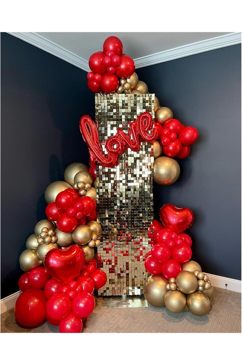 100 Pack 12 inch Round Helium Red Balloons for Wedding Anniversary Birthday Party Decorations - Image 3