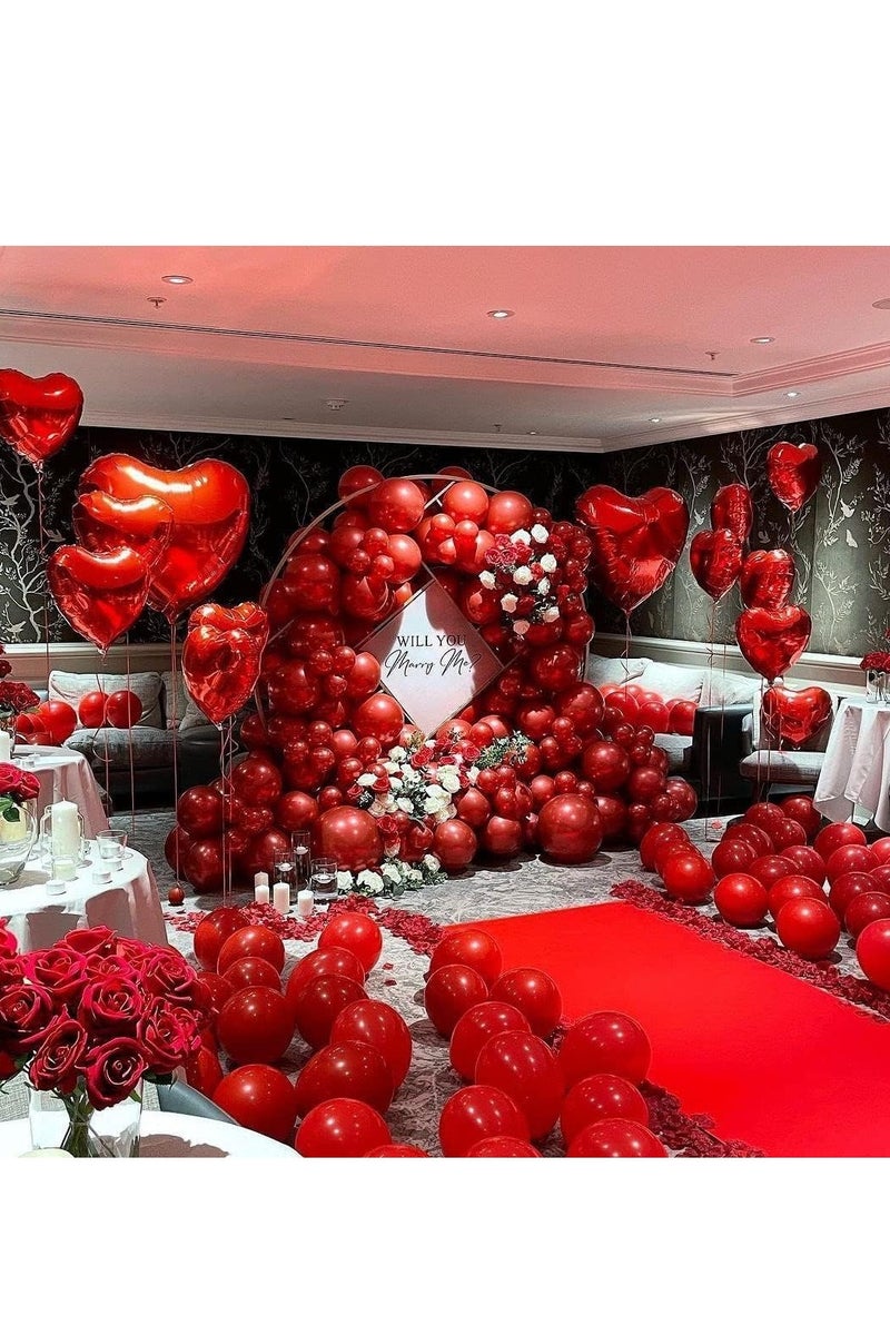 100 Pack 12 inch Round Helium Red Balloons for Wedding Anniversary Birthday Party Decorations - Image 4