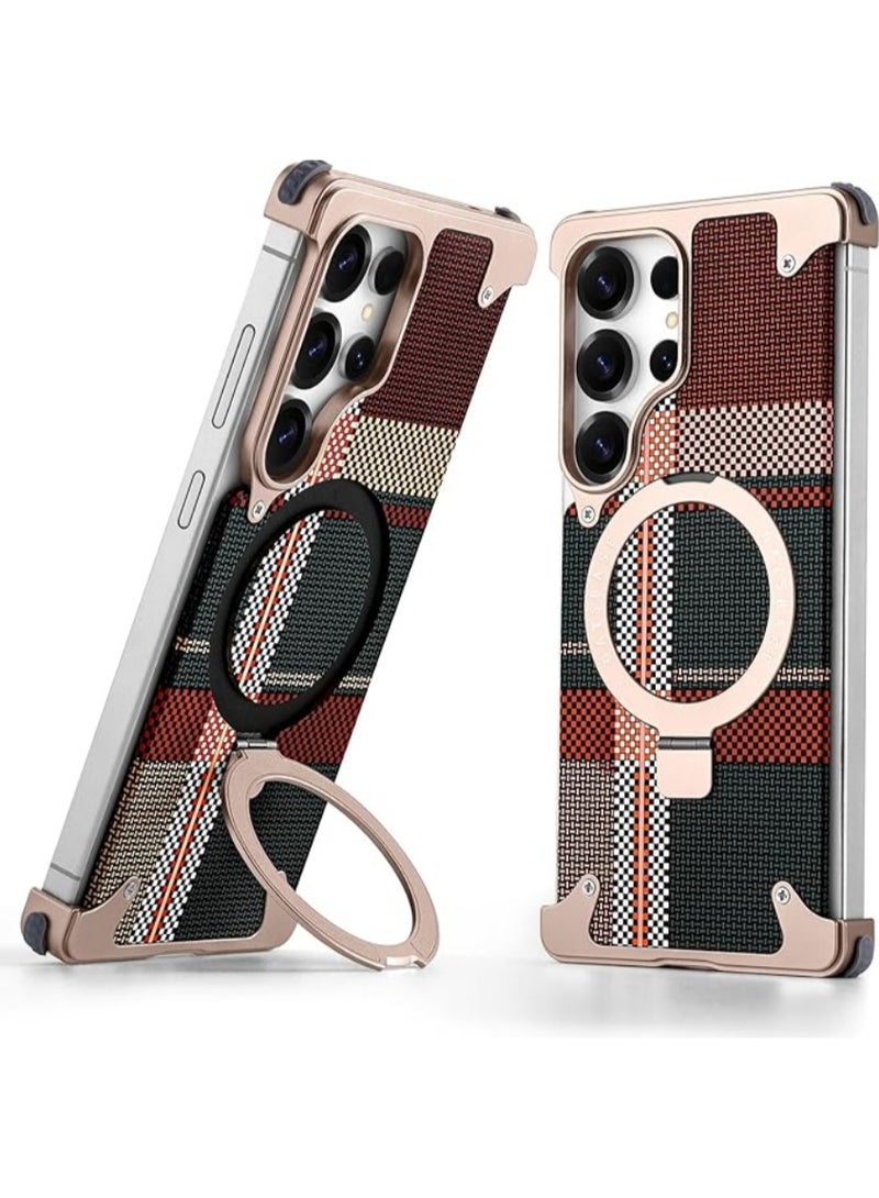 OATSBASF Case for Samsung Galaxy S24 Ultra, Slim Protective Shock with Aramid Fiber Magsafe Compatible Case, Sleek Minimalist Metal Aluminum Shells with Built-in Kickstand, Sunrise theme | WIDGETS MATRIX - Image 1