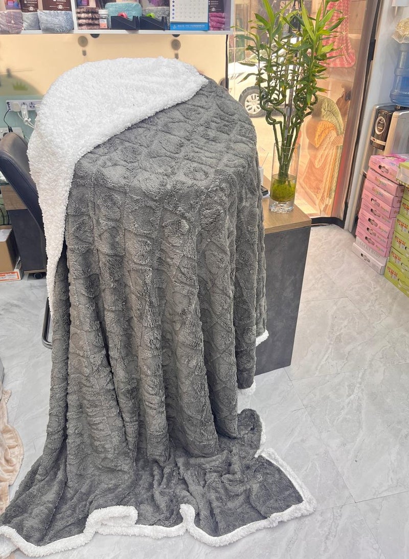 GB Flannel  Double Layer  Quilt, Winter Bed Sheet Quilt,   Warm blankets for winter size 220*240