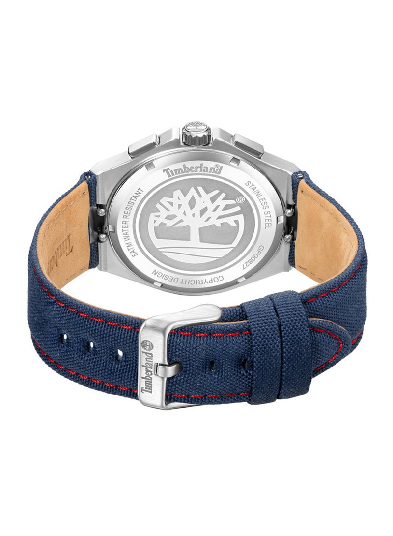 Timberland Men Henniker II Green Dial Leather Strap Multifunction Watch for Men, 46mm - Image 3