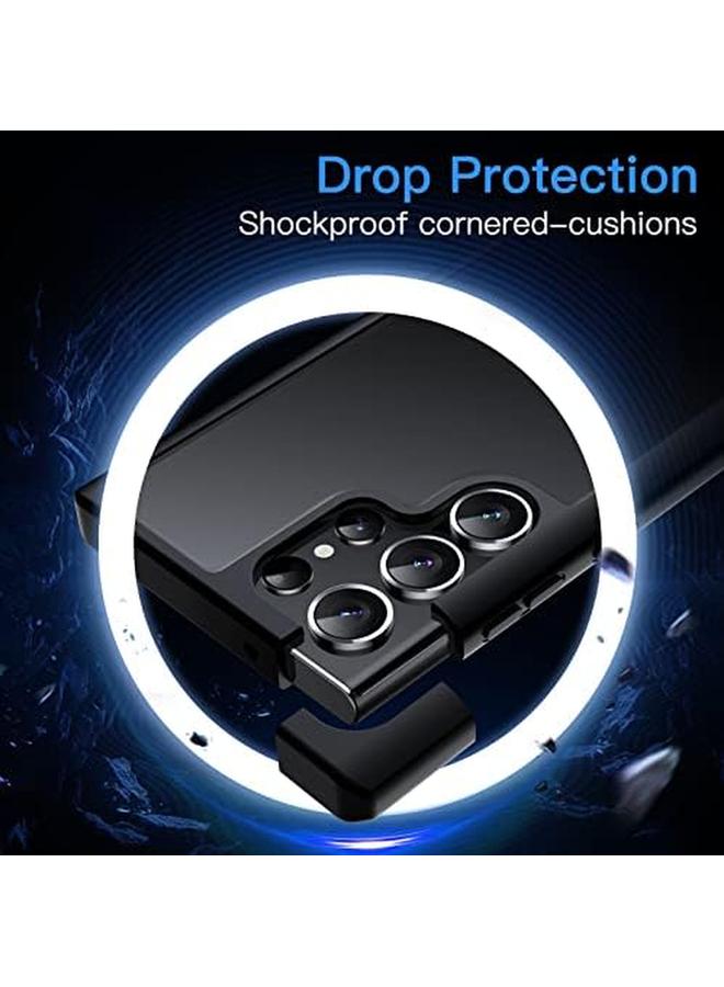 Jetech Matte Case For Samsung Galaxy S23 Ultra 5G 6.8 Inch Frosted Translucent Back Protective Slim Phone Cover Anti Fingerprints Black - Image 4