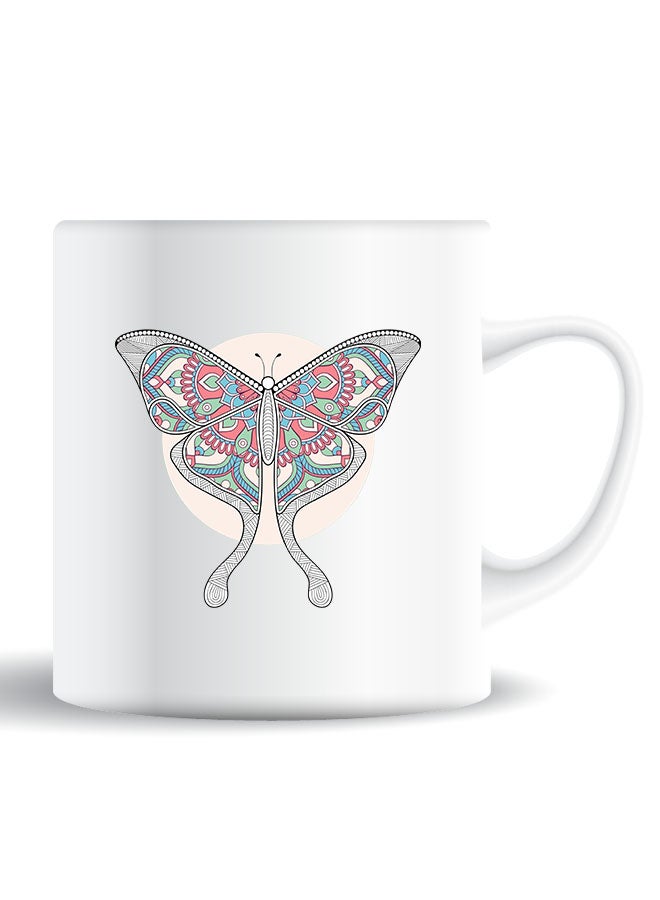 Theodor Premium Quality Two Sided Printed Coffee Mug Tea Cup Buterfly For Home Office, Kids Men Women - Image 1