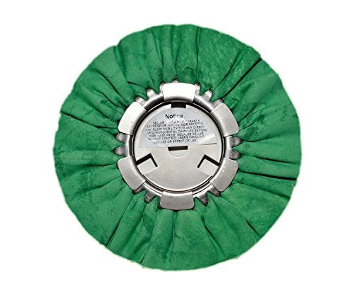 Zephyr Products AWG58-8WB Green 8" Hall Airway Buffing Wheel with 1 LB Green Bar Medium/Lite Cut, 1 Pack - Image 2