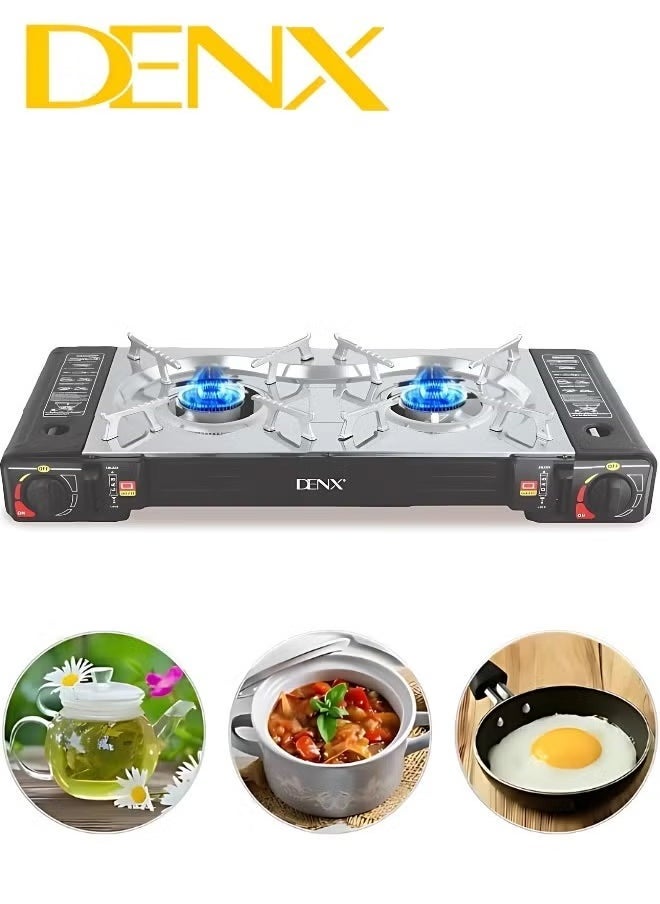 Denx High-Power 2200 Watt Portable Single Burner Gas Stove – Indoor & Outdoor Cooking - Image 1