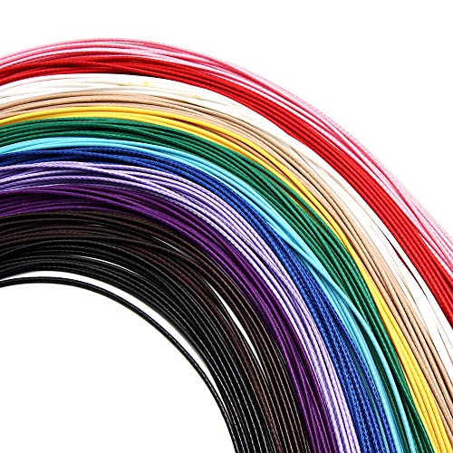 Coeufuedy 60Pcs Waxed Necklace Cord Bulk for Jewelry Making,Necklace Rope String with Clasp for DIY Bracelet Pendant,Multicolor(18 Inches and Thickness 1.5mm) - Image 3
