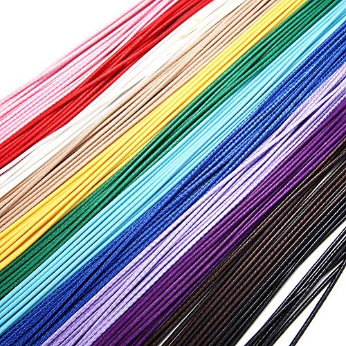 Coeufuedy 60Pcs Waxed Necklace Cord Bulk for Jewelry Making,Necklace Rope String with Clasp for DIY Bracelet Pendant,Multicolor(18 Inches and Thickness 1.5mm) - Image 2