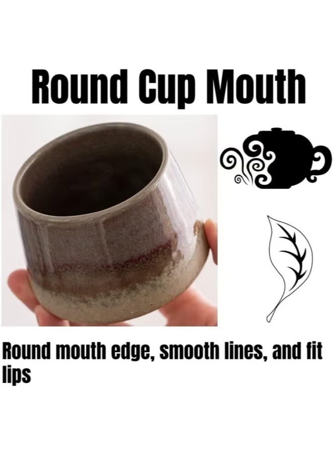 Vintage Coffee Mug Tea Cup,Handcrafted Ceramic Cup 150ml – High-Temperature Fired Porcelain Coffee & Tea Cup, Unique Kiln-Glazed Design, Smooth Rim, Heat-Resistant Cup for Espresso, Office, Home, Gift for Coffee Lovers  - Image 3