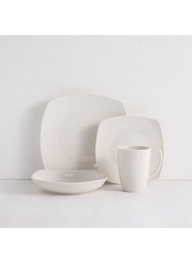 DANUBE HOME Eminence Dinner Set 16Pc Porcelain Irregular Design Serves 4 - Image 2