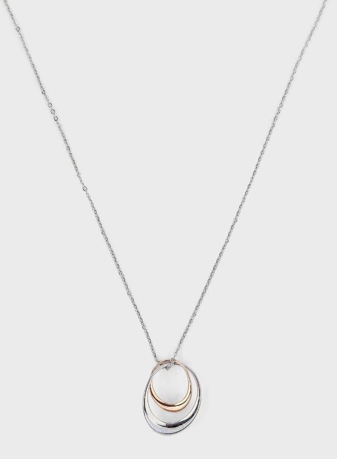 CALVIN KLEIN Warped Rings Collection Necklace For Women In Stainless Steel With A Charm - 35000008 - Image 1