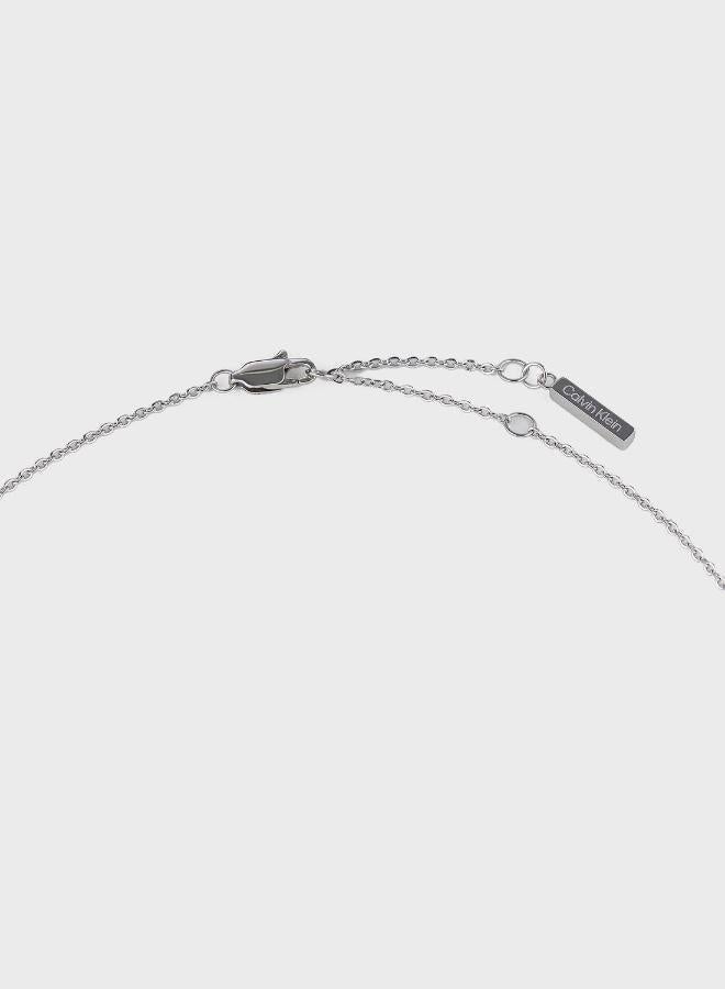 CALVIN KLEIN Warped Rings Collection Necklace For Women In Stainless Steel With A Charm - 35000008 - Image 3