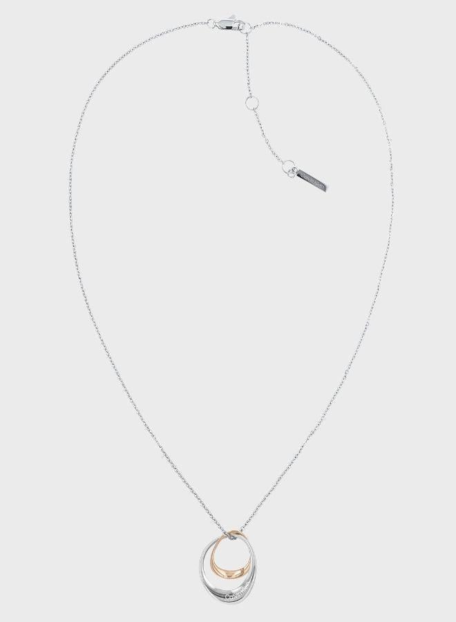 CALVIN KLEIN Warped Rings Collection Necklace For Women In Stainless Steel With A Charm - 35000008 - Image 4